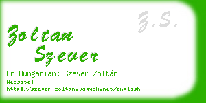 zoltan szever business card