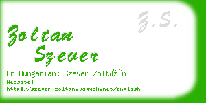 zoltan szever business card